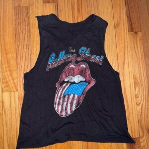 The Rolling Stones Black Cotton Tank